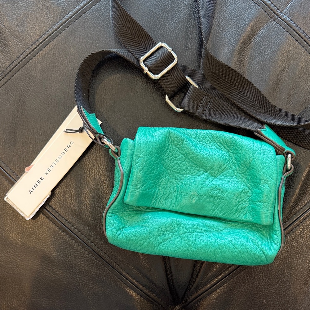 Aimee Kestenberg Green Leather Crossbody Bag